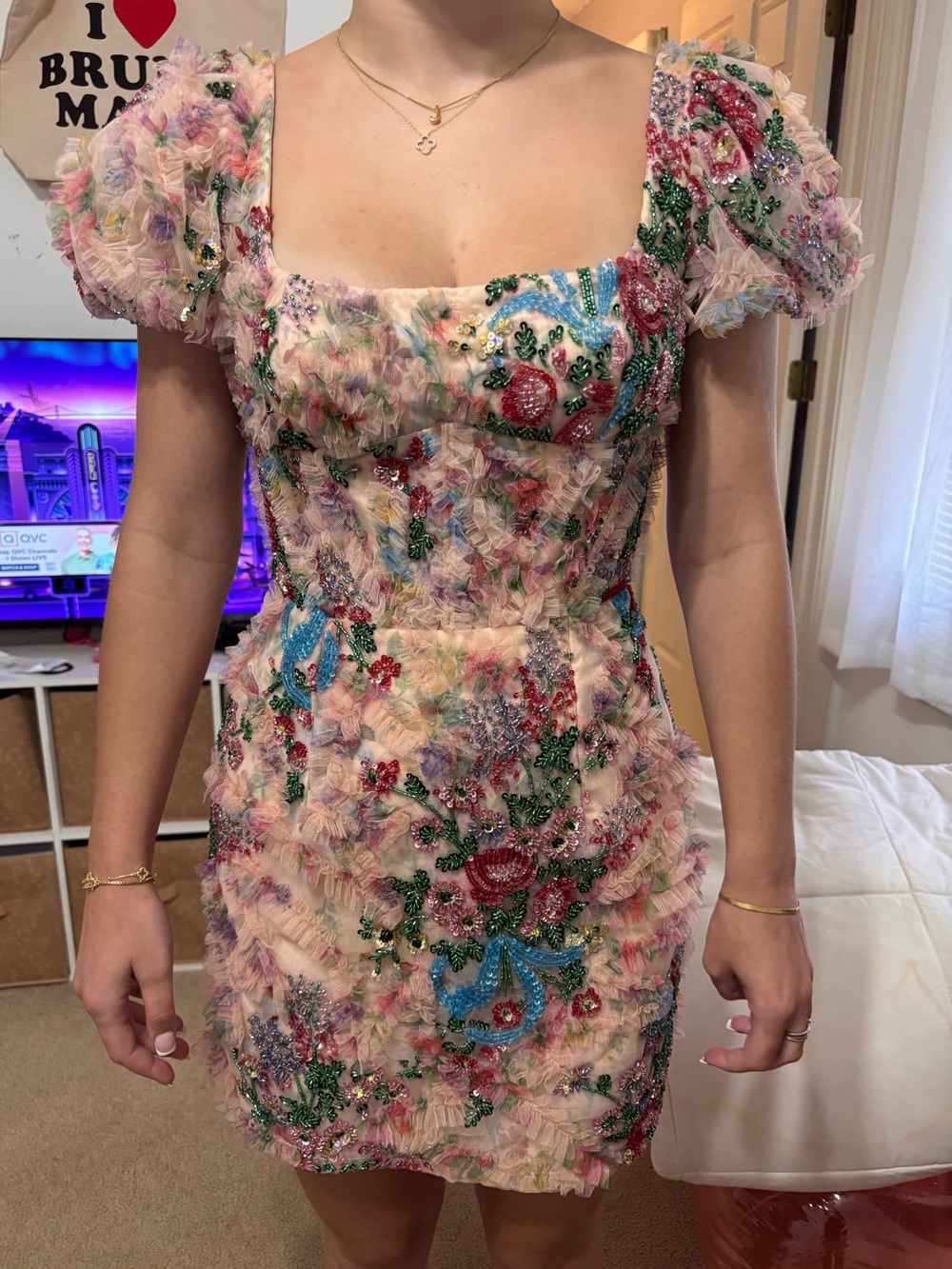 Sherri Hill 55739 Short Floral Dress NEW TAGS!